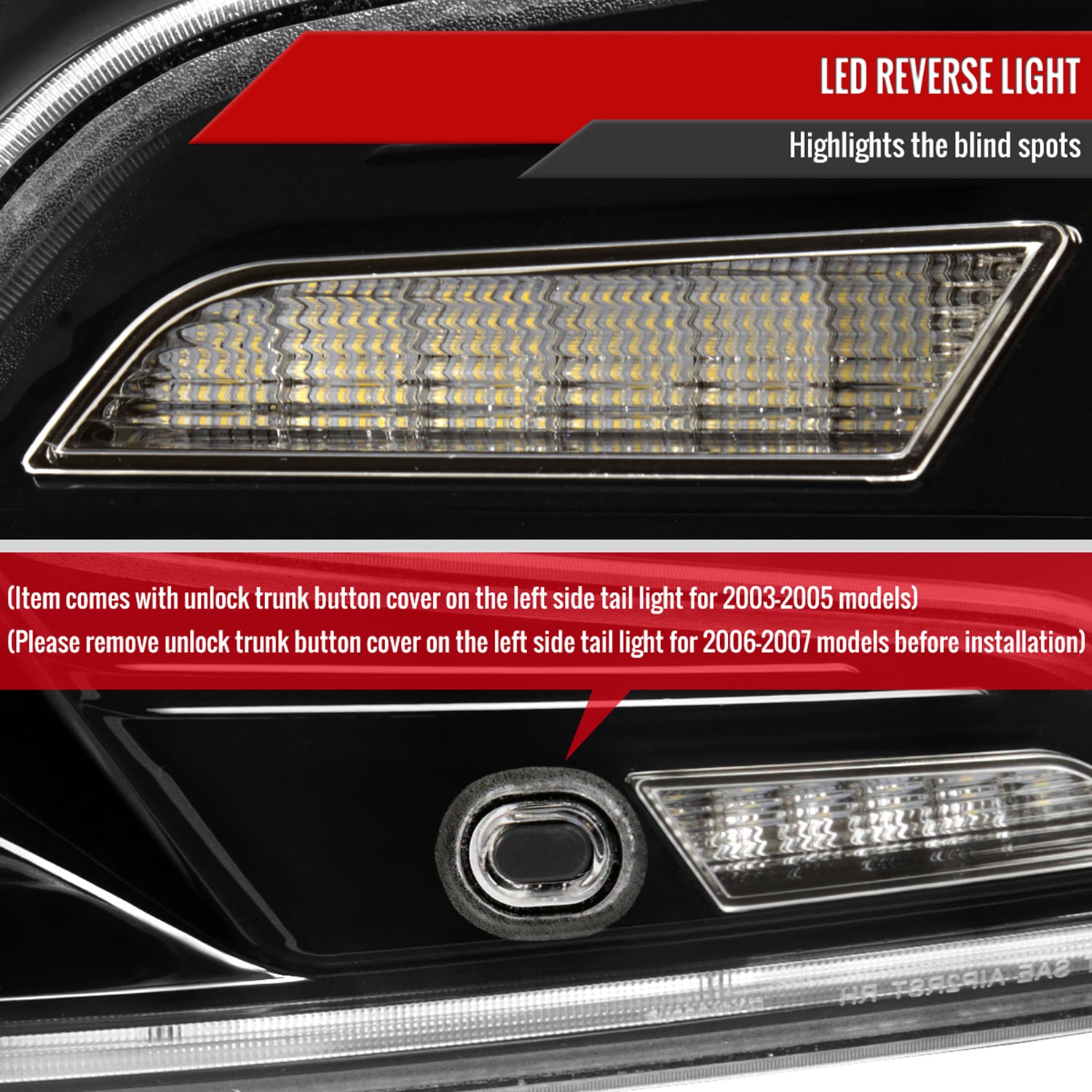 2003-2007 Infiniti G35 Coupe White LED Halo Signal Tail Lights Glossy Black