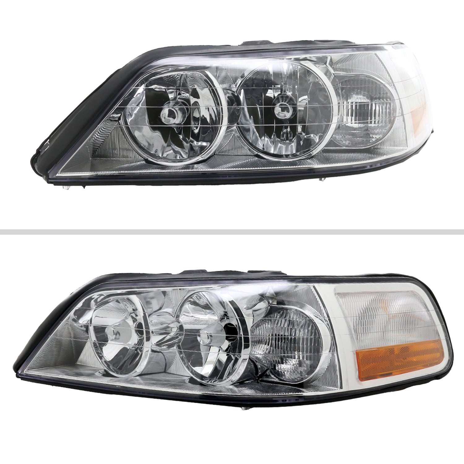 2005-2011 Lincoln Town Car Factory Style Headlights Chrome/Clear Lens