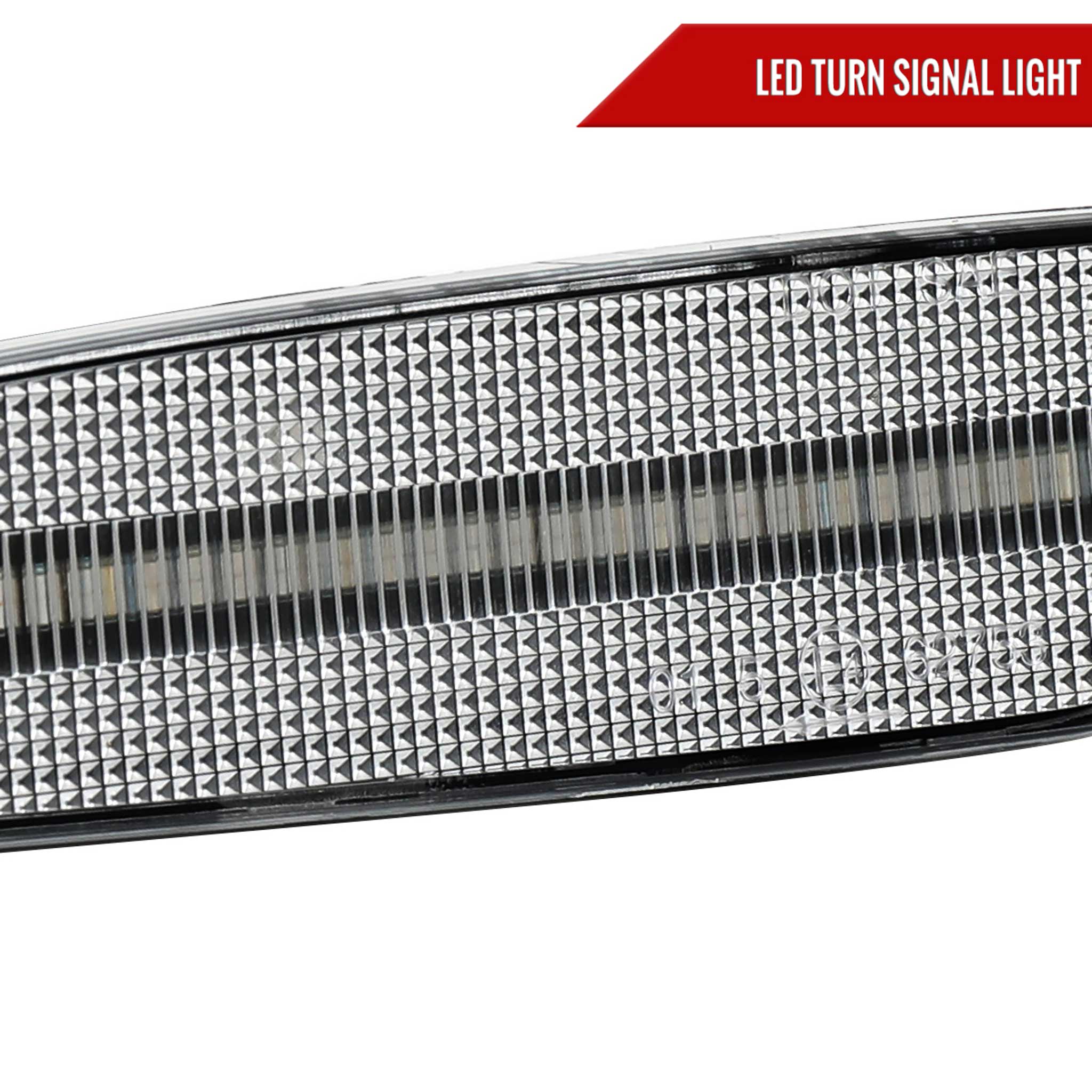 For Porsche Cayenne 958 2015-2018 Front Bumper LED Side Marker Turn Signal Lights Chrome Housing Clear Lens