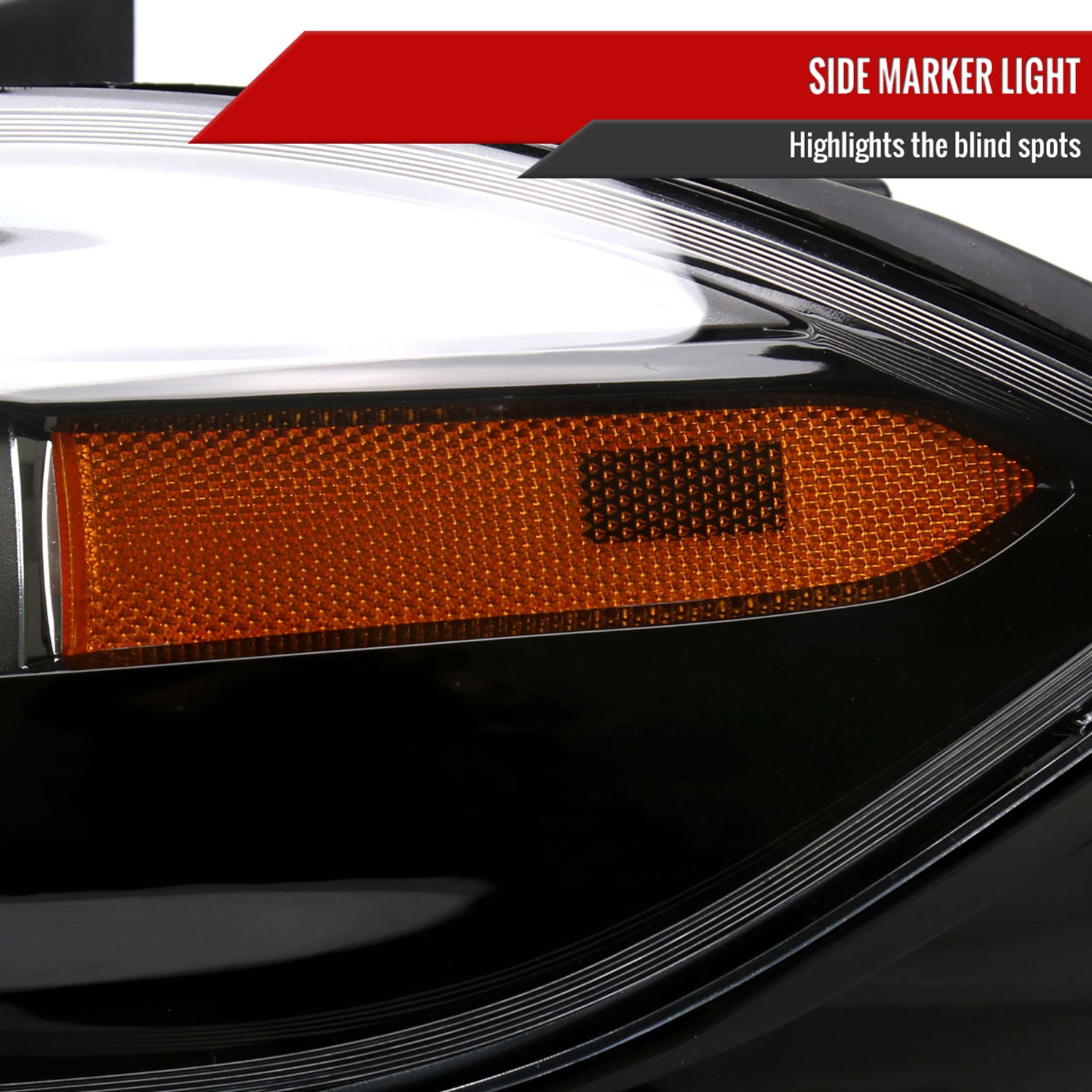 2013-2016 Dodge Dart Factory Headlights Projector High/Low Beam Jet Black