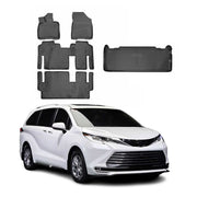 2021-2026 Toyota Sienna 8 Seats Floor Mats & Cargo Liner Full Set Black