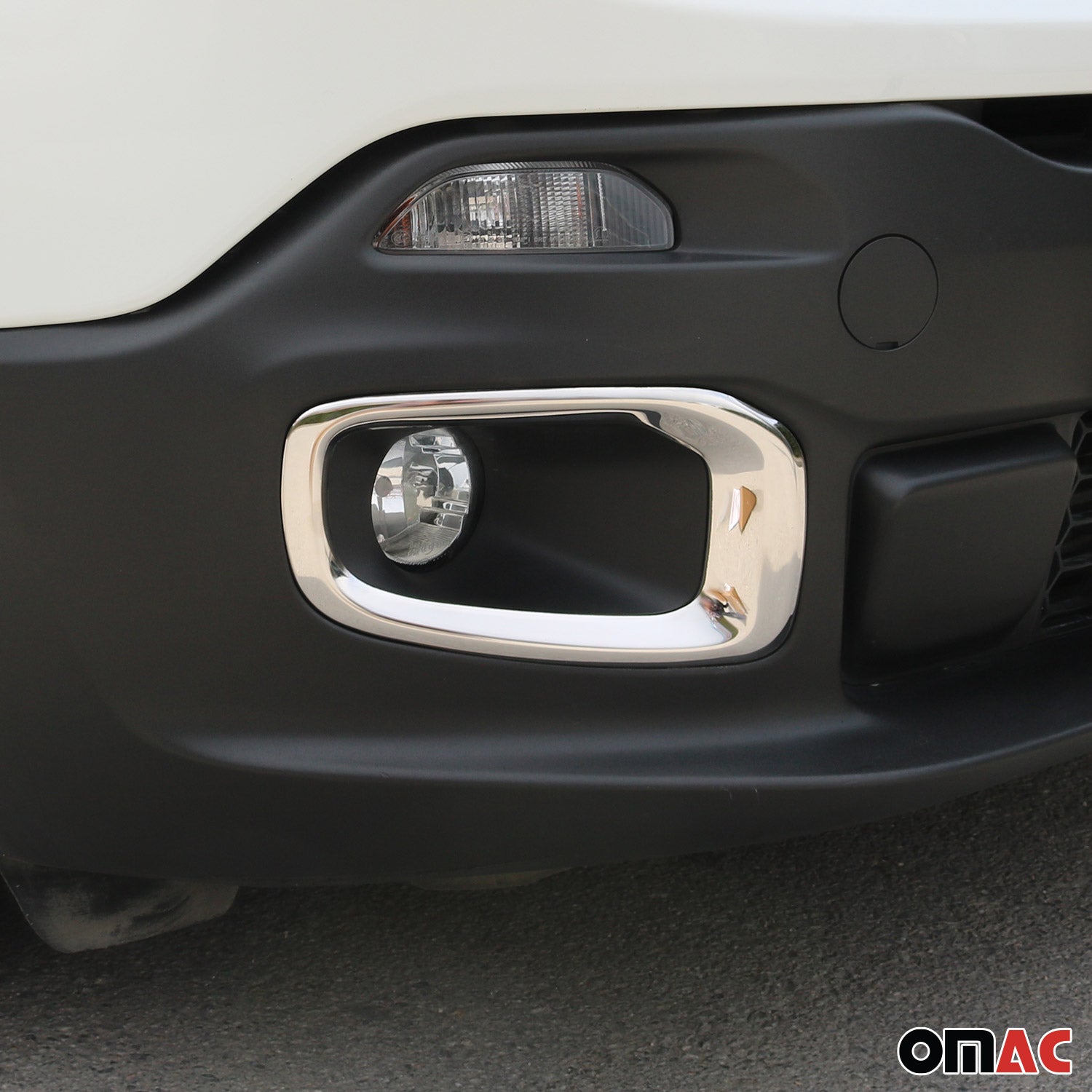 2015-2018 Jeep Renegade Fog Light Lamp Bezel Cover Steel Silver 2 Pcs