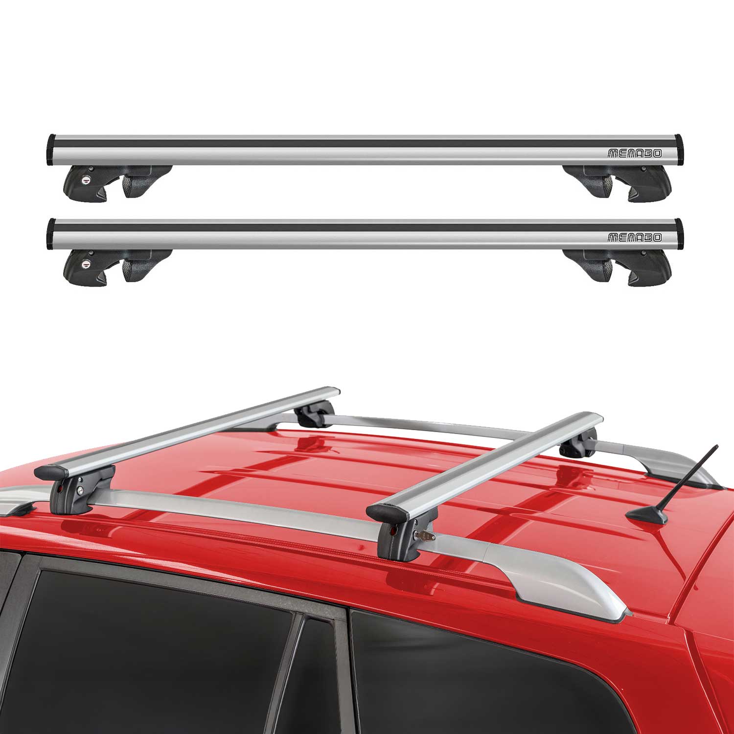 1995-2002 Suzuki Baleno Roof Rack Cross Bars Silver