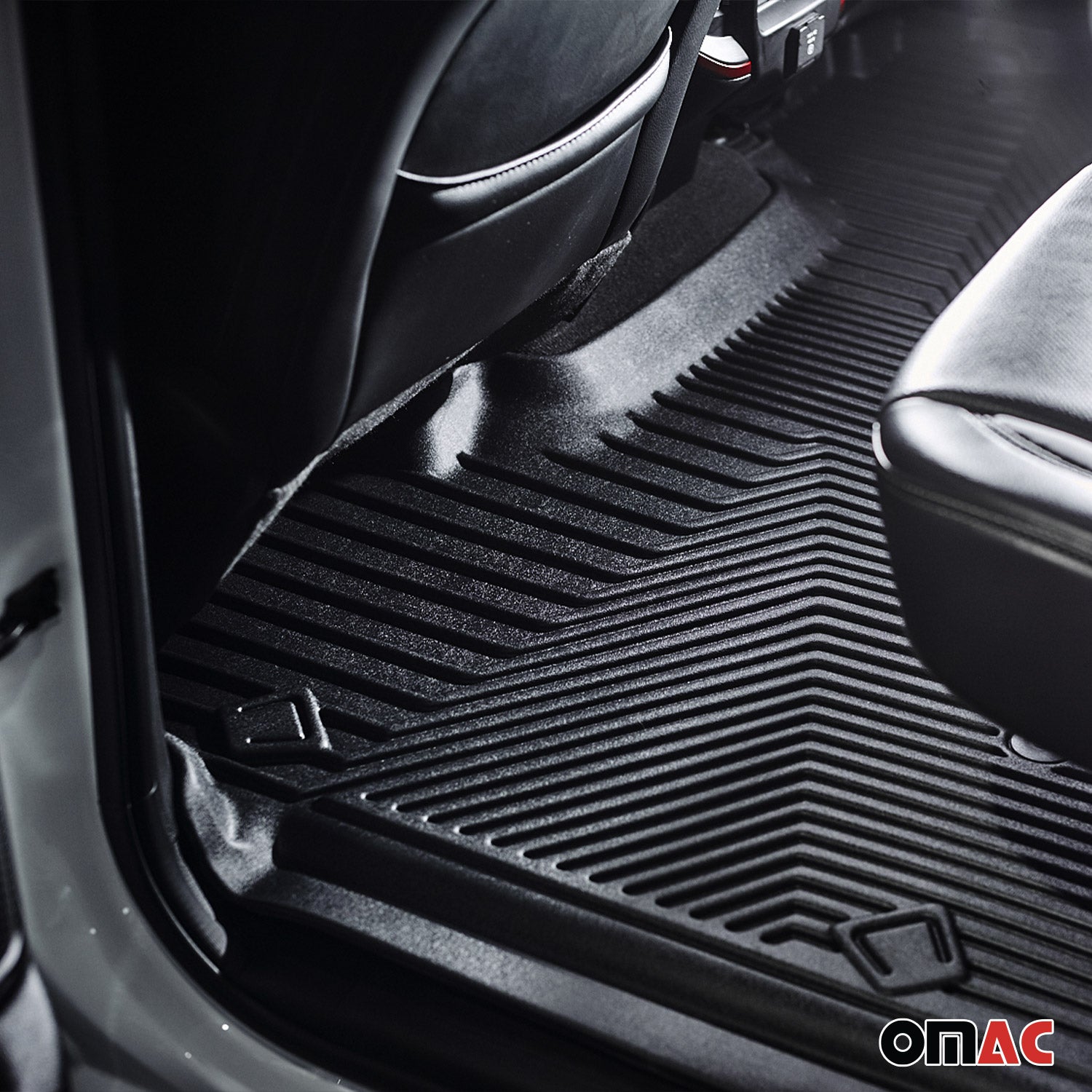 2019-2025 Toyota RAV4 Gas Premium Floor Mats Liners First and Second Row Set Black