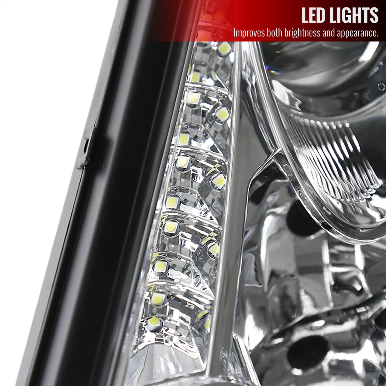 2000-2005 Toyota Celica Projector Headlights SMD LED Light Strip Chrome/Clear