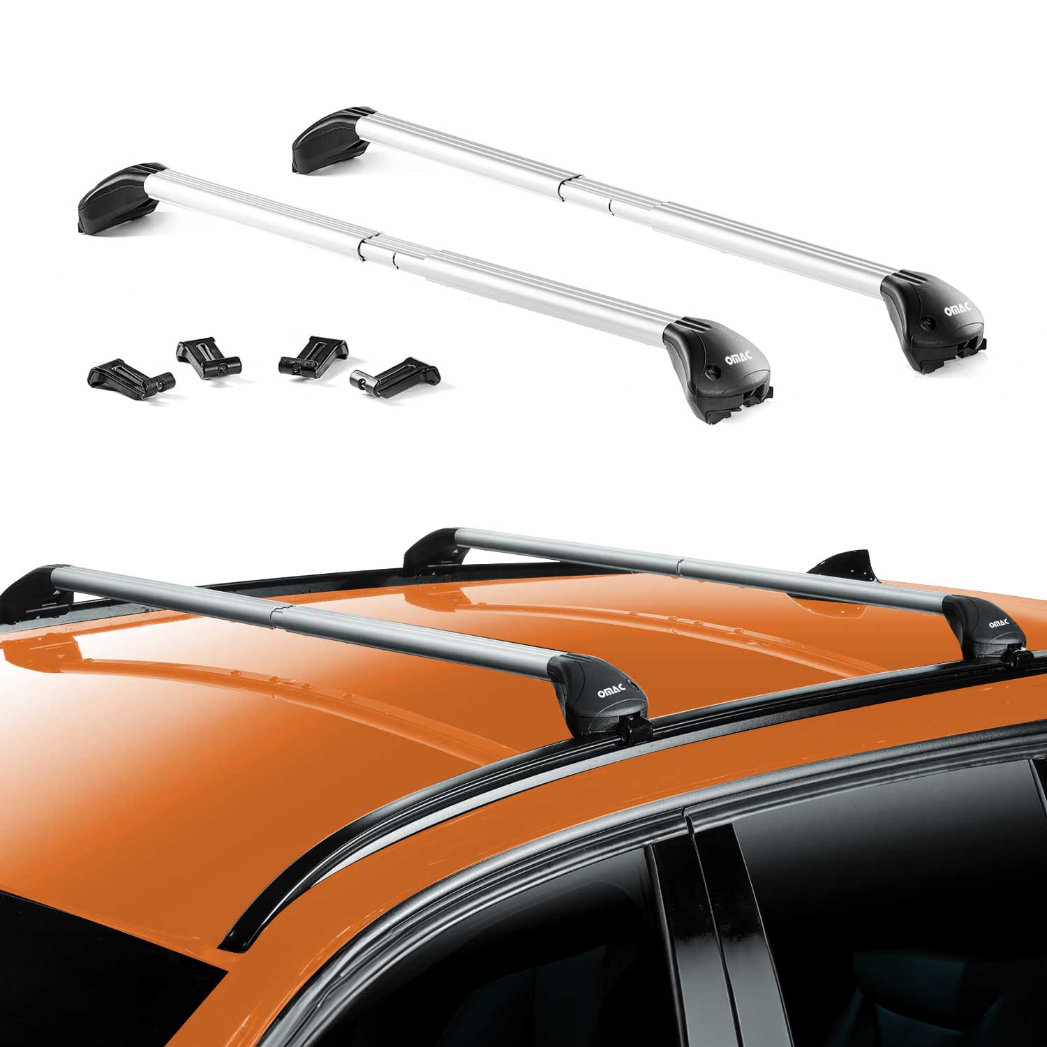2022-2026 Hyundai Tucson Roof Rack Cross Bars Silver Luggage Carrier 2 Pcs