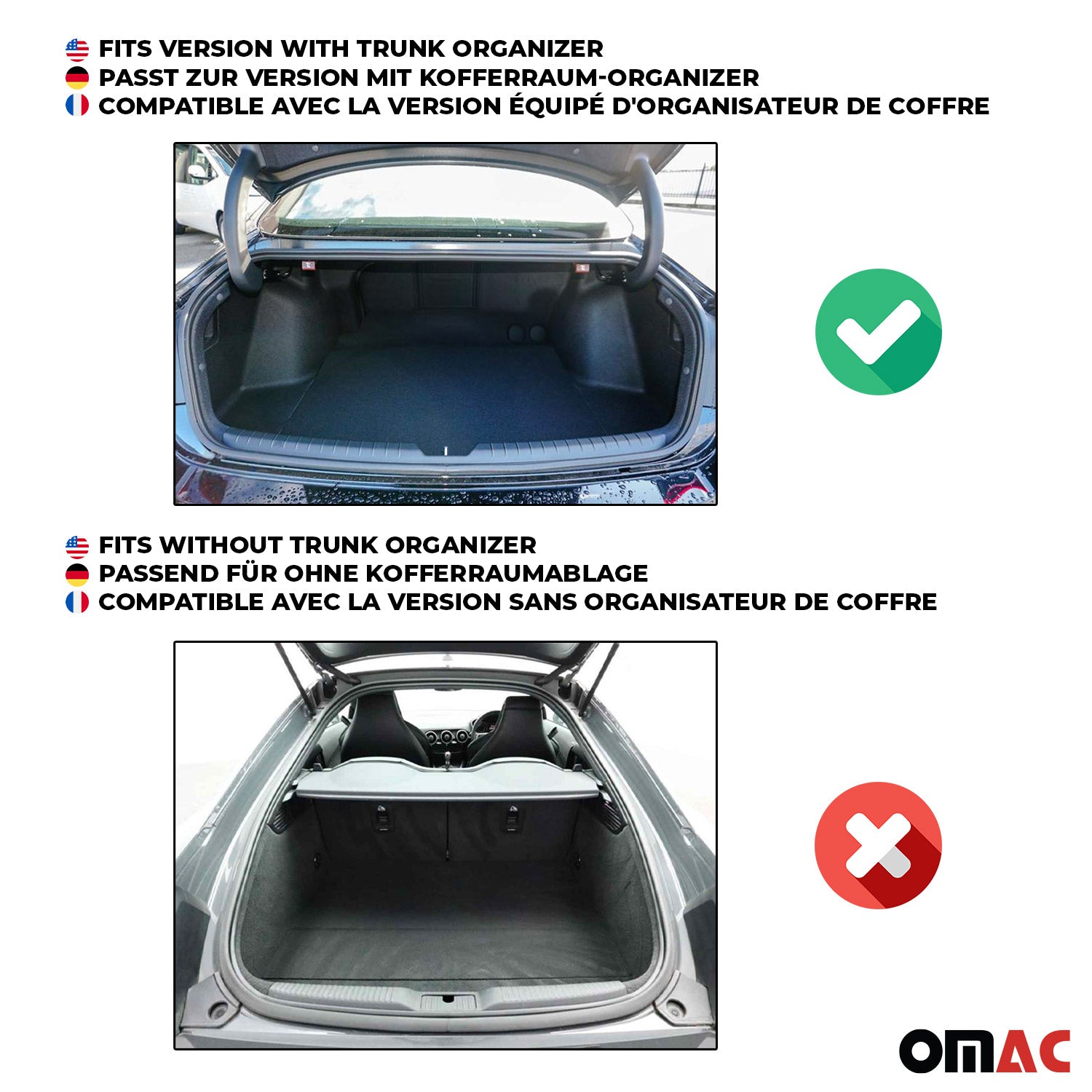 2004-2011 BMW 3 Series E90 Sedan Cargo Liner Trunk Mat All Weather Black