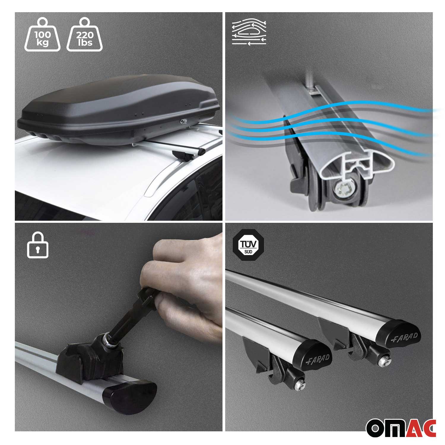 2018-2023 BMW X2 F39 Roof Rack Cross Bars Silver