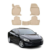 2013-2018 Volvo S60 Floor Mats Liners Full Set All Weather Beige