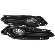 2016-2018 Honda HR-V/Vezel 12V/35W H8 Fog Lights Kit Black Bezels Chrome/Clear