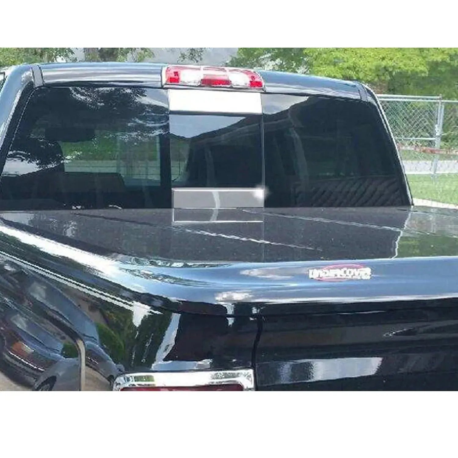 2014-2018 GMC Sierra Stainless Steel Sliding Rear Window Trim Accents 2Pcs