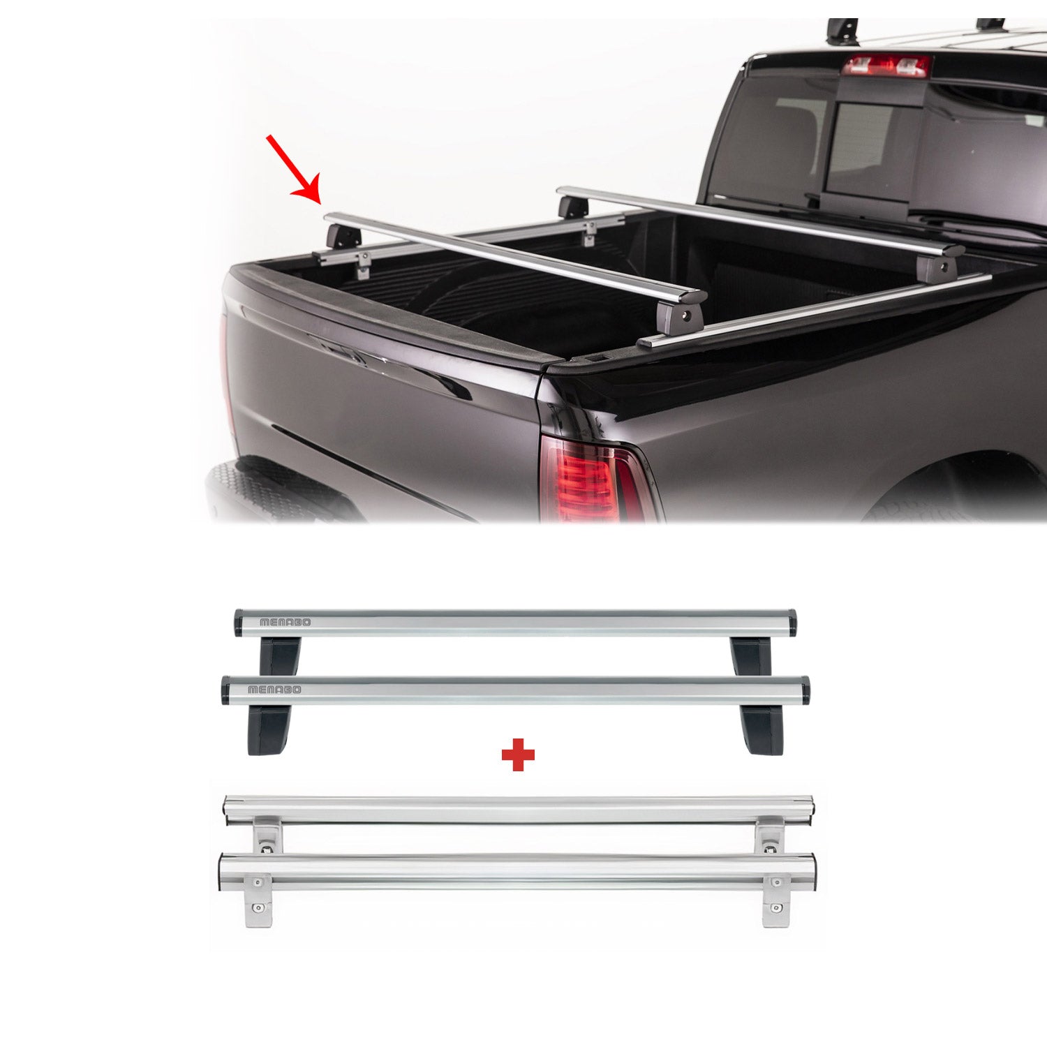 2022-2026 Hyundai Santa Cruz Truck Bed Rack System Alu Pick Up Sliding Rack 4Pcs