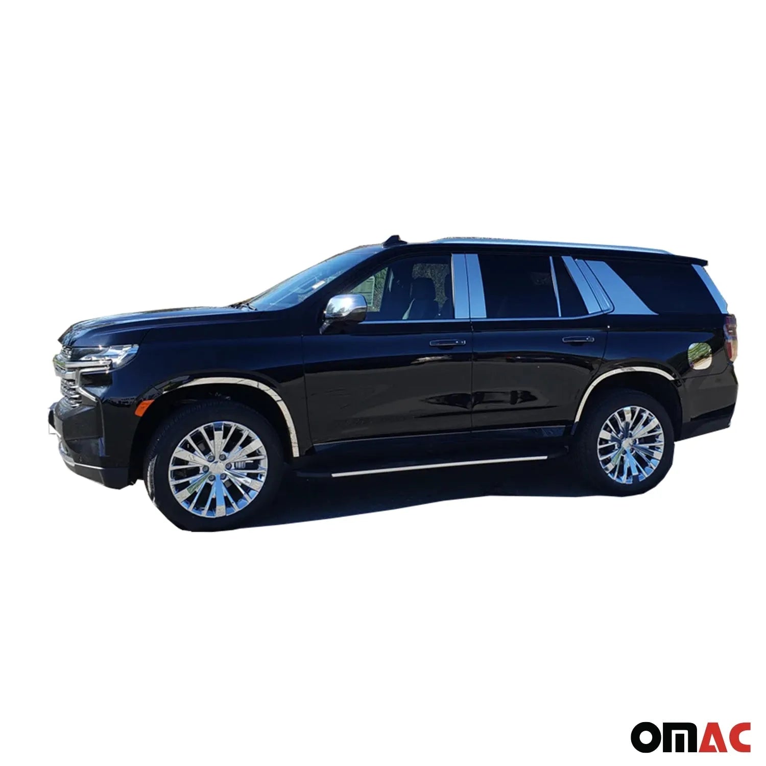 2021-2025 Chevrolet Tahoe Stainless Steel Pillar Trim 6 Pcs