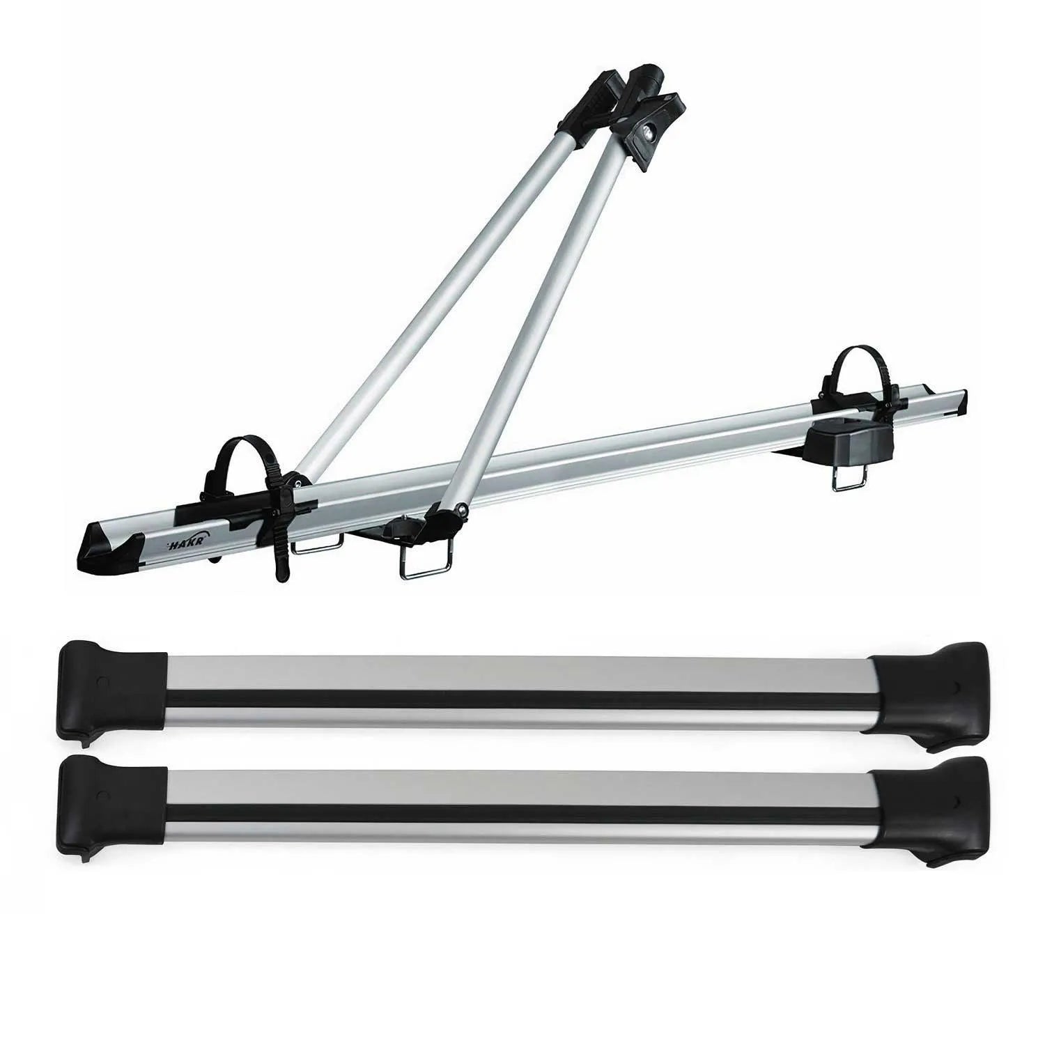 2014-2026 RAM ProMaster Bike Rack Carrier Roof Racks Set Silver 3Pcs