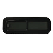 RV Window Teardrop Horizontal Sliding Left Vent Glass 31.4" x 10.6" Black