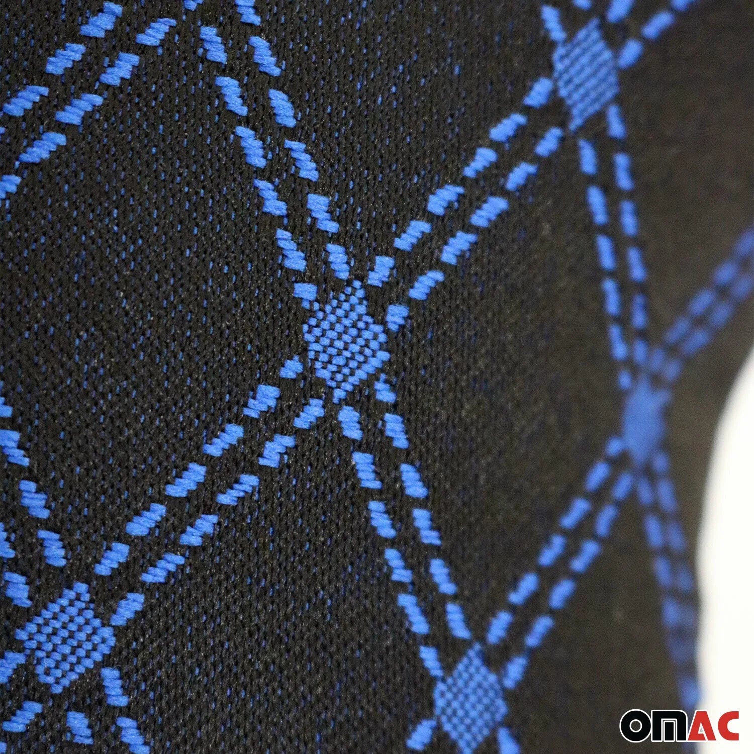 2x Car Seat Neck Pillow Head Shoulder Rest Pad Fabric Black and Blue