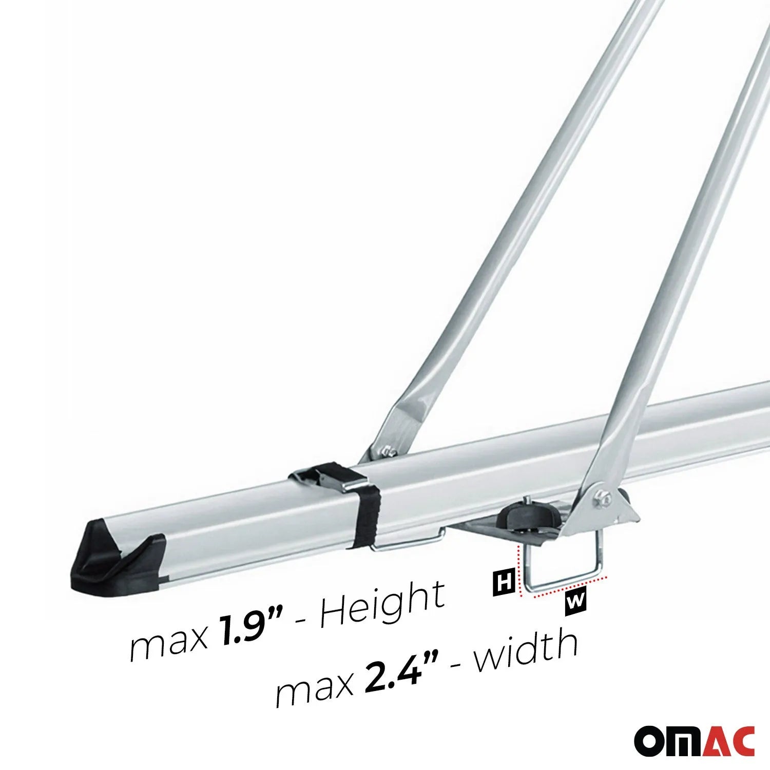 2014-2026 RAM ProMaster Bike Rack Carrier Roof Racks Set Gray 3Pcs