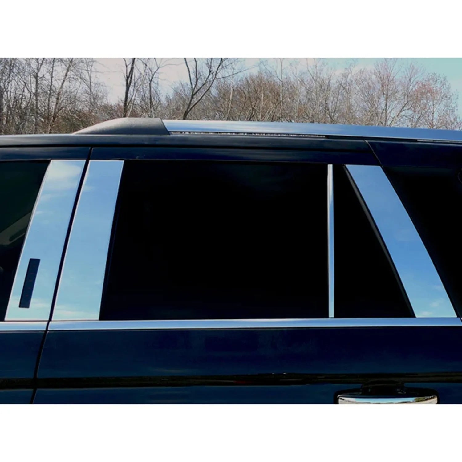 2018-2025 Ford Expedition Stainless Steel Pillar Trim 8 Pcs