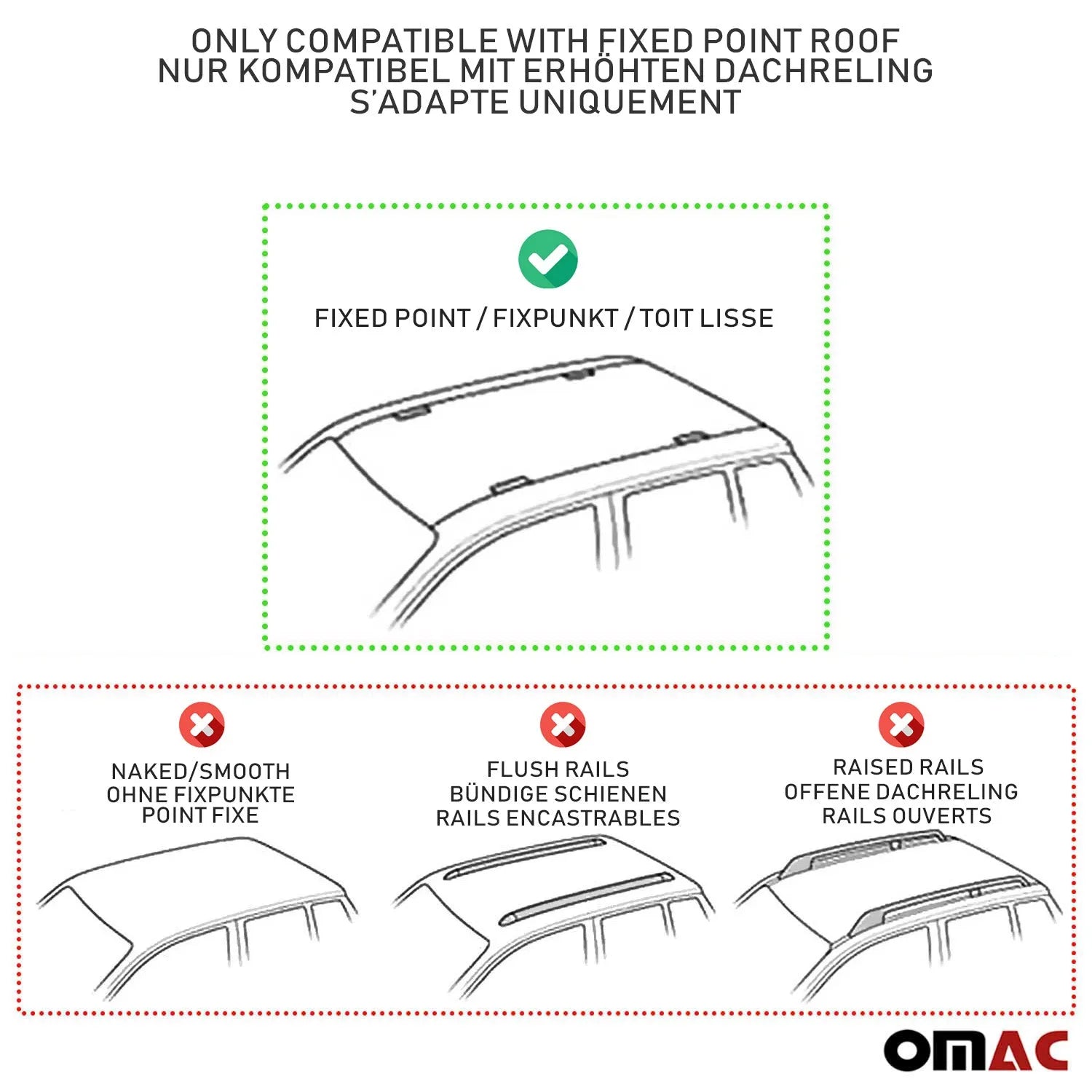 2014-2026 RAM ProMaster Professional Roof Racks Cross Bars Set Gray 3Pcs