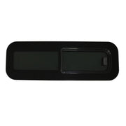 RV Window Teardrop Horizontal Sliding Right Vent Glass 31.4" x 10.6" Black