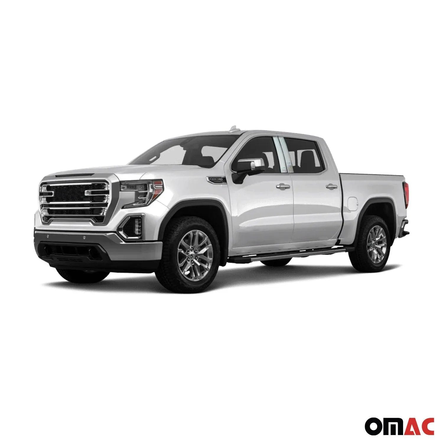 2019-2025 Chevrolet Silverado Stainless Steel Pillar Trim 4 Pcs
