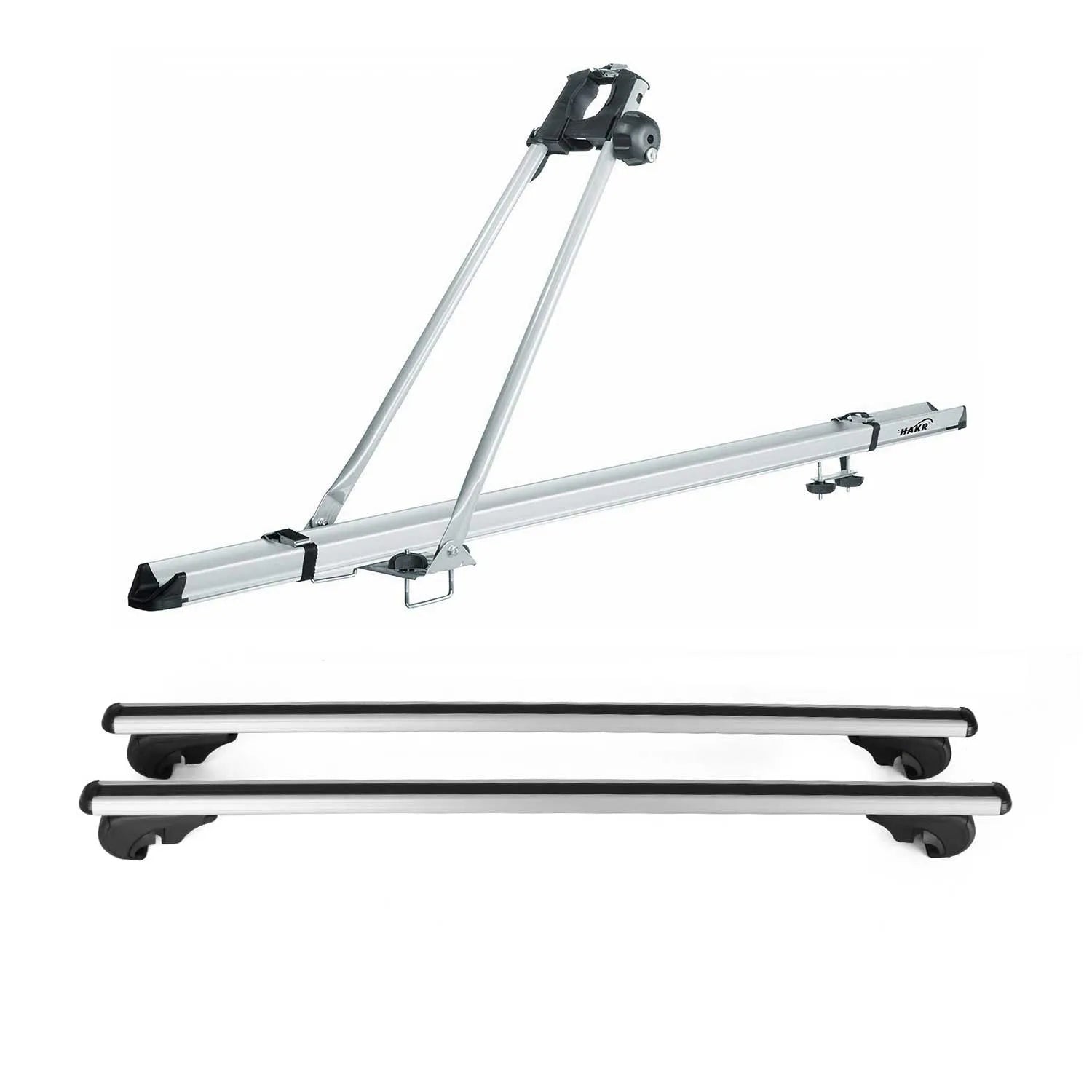 2009-2013 Subaru Forester III Bike Rack Carrier Roof Racks Set Gray 3Pcs