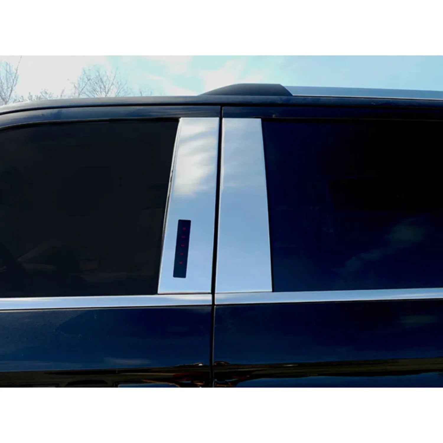 2018-2025 Ford Expedition Stainless Steel Pillar Trim 4 Pcs