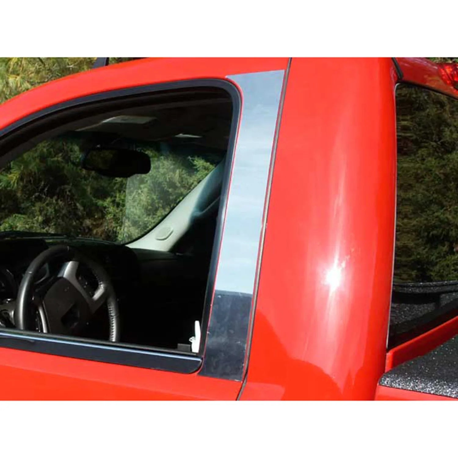 2007-2013 Chevrolet Silverado Stainless Steel Pillar Trim 2Pc
